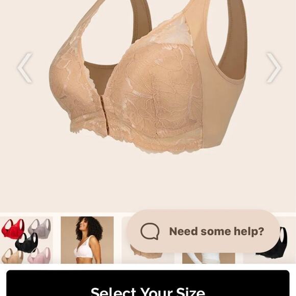 NWT LACY BRA bundle of 2 one grey & one nude color size 42B - Picture 7 of 12